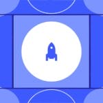 Indygo geometryczna kompozycja z rakietą - marketing internetowy