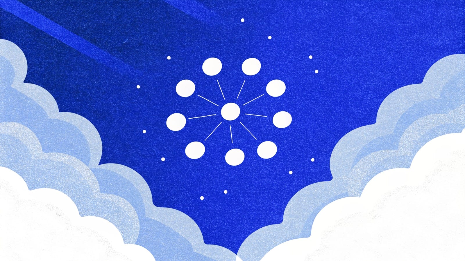 Indygo aurora z siecią połączonych kół — crowdsourcing
