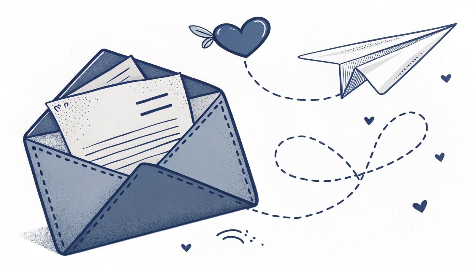 Newsletter — ilustracja: otwarta koperta z listem