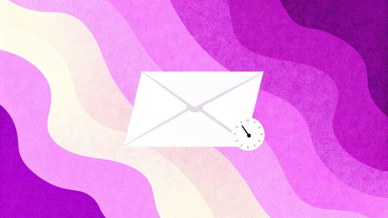 Magenta aurora z kopertą i zegarem - autoresponder