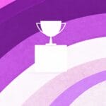 Ranking najlepszych programów do newslettera - puchar na tle magenta