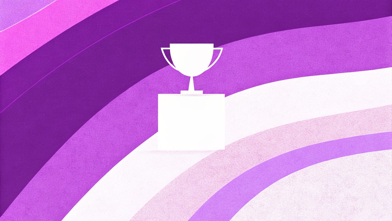 Ranking najlepszych programów do newslettera - puchar na tle magenta