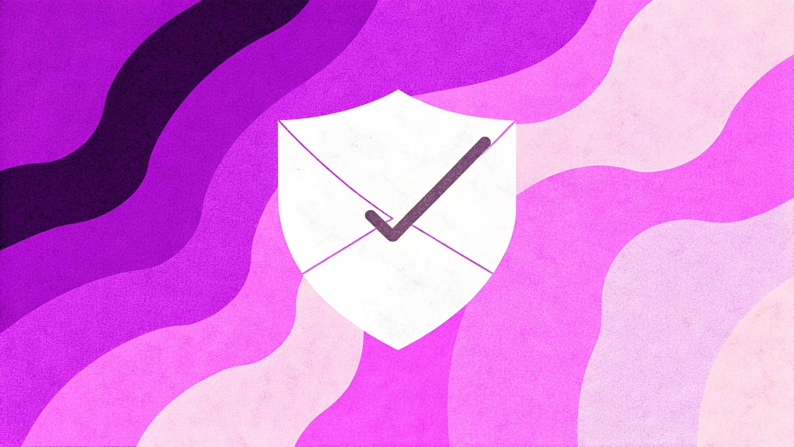 Dostarczalność e-maili - ilustracja koperty z tarczą i haczykiem